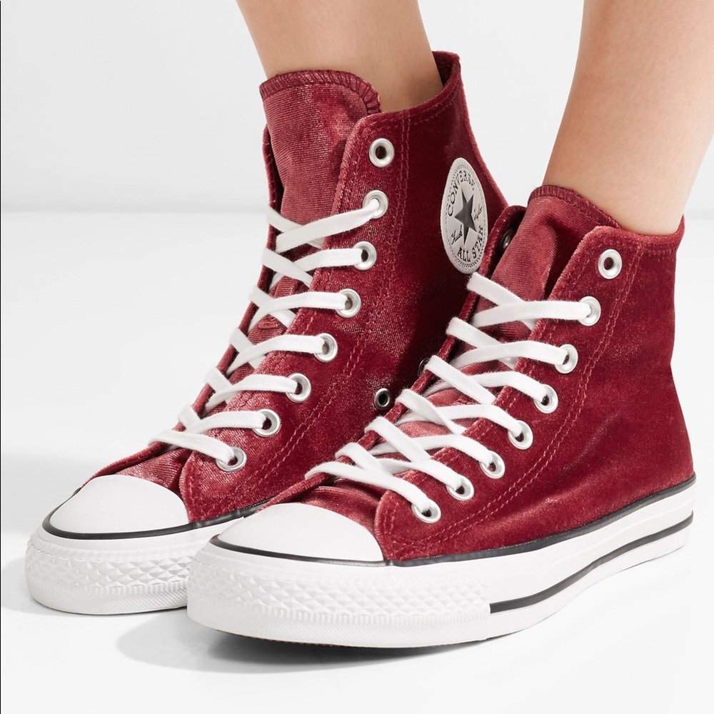 Red Velvet Hi Top Sneaker
